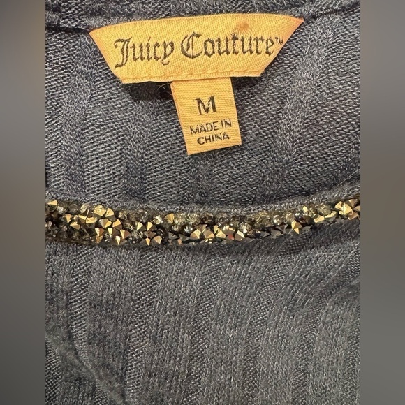 Juicy Couture Winter Shine Sweater Blue Women’s Size Medium - Picture 7 of 9